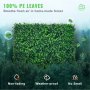 VEVOR Artificial Boxwood Panel 12pcs 10" X 10" Grass Hedge Wall Mat for Fence