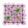 VEVOR Kunsthaag, 12 stuks, 380x380x65 mm, Kunstplantenwand, Naadloos ontwerp en eenvoudige installatie voor bruiloften, Valentijnsdag, thuis, babyshowers en achtergronddecoratie, Roze