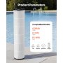 VEVOR zwembadfilterpatroon, 4-pack, vervangingsfilter 12 m², waterfilter, compatibel met Pentair CCP520, R173578, PCC130, veilig voor kinderen en huisdieren, drievoudig geplooid, gemakkelijk schoon te maken