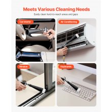 VEVOR Autoreinigingspistool 6 tot 9,2 bar Waspistool Blaaspistool 2 mondstukken