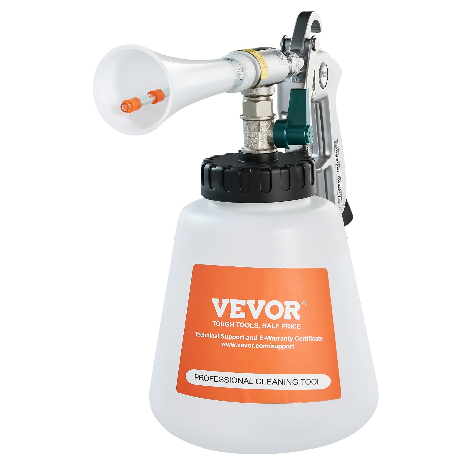 VEVOR Autoreinigingspistool, 6–9,2 Bar Waspistool met 2 Sproeiers & 1 Liter Vortex Reinigingspistool, Persluchtblaaspistool, Compatibel met 1/4 NPT Luchtcompressor