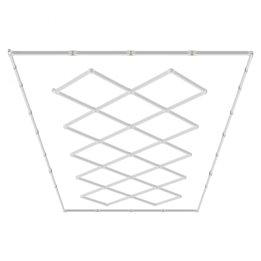 VEVOR LED-garageverlichting, 88.000 lm, 6500 K, 14 rastersystemen, vierkante plafondlampen voor garages, doe-het-zelf koel wit, verlichting voor autodetailing in de garage, superheldere werkplaatslamp voor kelder, magazijn, autoschoonheidswerkplaats