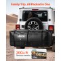 VEVOR Trailer Hitch Bag, waterdicht 840D PVC (0,566 m³), ​​laadbaktas voor in de laadbak met 8 versterkte banden voor auto's en SUV's, zwart