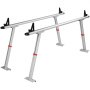 VEVOR Truck Carrier Truck Rack, 363 kg capaciteit, 43-75 cm in hoogte verstelbaar, 2 stuks aluminium ladderrek met 8 niet-borende C-klemmen, vrachtwagenbedrek voor kajak, surfplank, hout, ladder