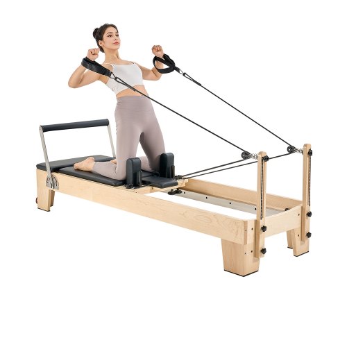 VEVOR Pilates Reformer Machine, Wooden Pilates Workout