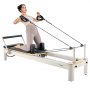 VEVOR Pilates Reformer Machine Pilates Bed van aluminium met zitkist & dubbele weerstand - veer & koord, voor gevorderden & beginners, homegymapparaat tot 181,44 kg