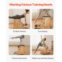 VEVOR Pilates Chair, Split-Pedal Stability Combo Chairs with Handles, Rubber Wood Frame Yoga Fitness Trainer, Exercise Reformer, Pilates Resistance-Workout Equipment, for Home Gym Studio Workout