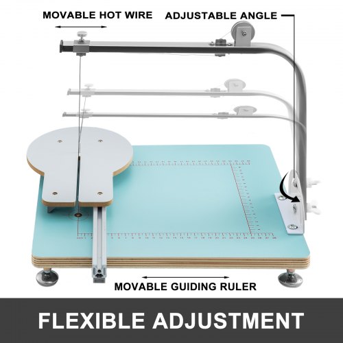 VEVOR Snijmachine van polystyreen, 200 W, schuimsnijmachine, lengte 112 cm, schuimsnijtafel, 42 cm, dikte bereik 0-90 graden, 6 verwarmingsdraden, 0,5 mm, voor het snijden van polystyreenmaterialen, 138 x 35 x 15 cm VEVOR Snijmachine van polystyreen, 200 W, schuimsnijmachine, lengte 112 cm, schuimsnijtafel, 42 cm, dikte bereik 0-90 graden, 6 verwarmingsdraden, 0,5 mm, voor het snijden van polystyreenmaterialen, 138 x 35 x 15 cm