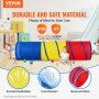 VEVOR kids play tunnel with vibrant colors, excellent breathability, and tear-resistant material. cpc & cpsia certified.