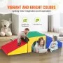 VEVOR Single Tunnel Climber, Toddler Playset, Foam Climbing Blocks for Toddlers, Kids Tunnel Maze with Stairs and Ramp, Indoor for Toddlers and Preschoolers Easy to Clean, 3 pcs (Assorted)