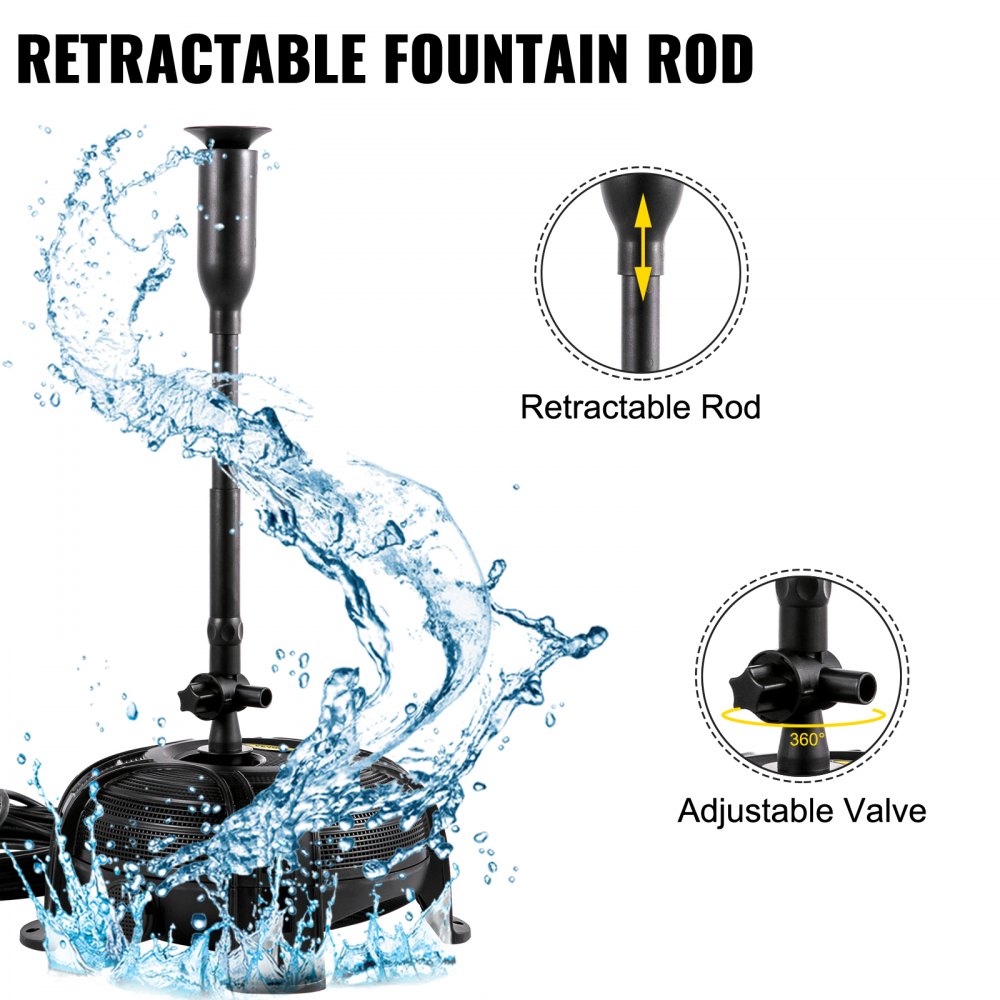 Vevor Vijvers Waterpomp Beeklooppomp Pp En Abs Materiaal 35w Aquarium Waterpomp