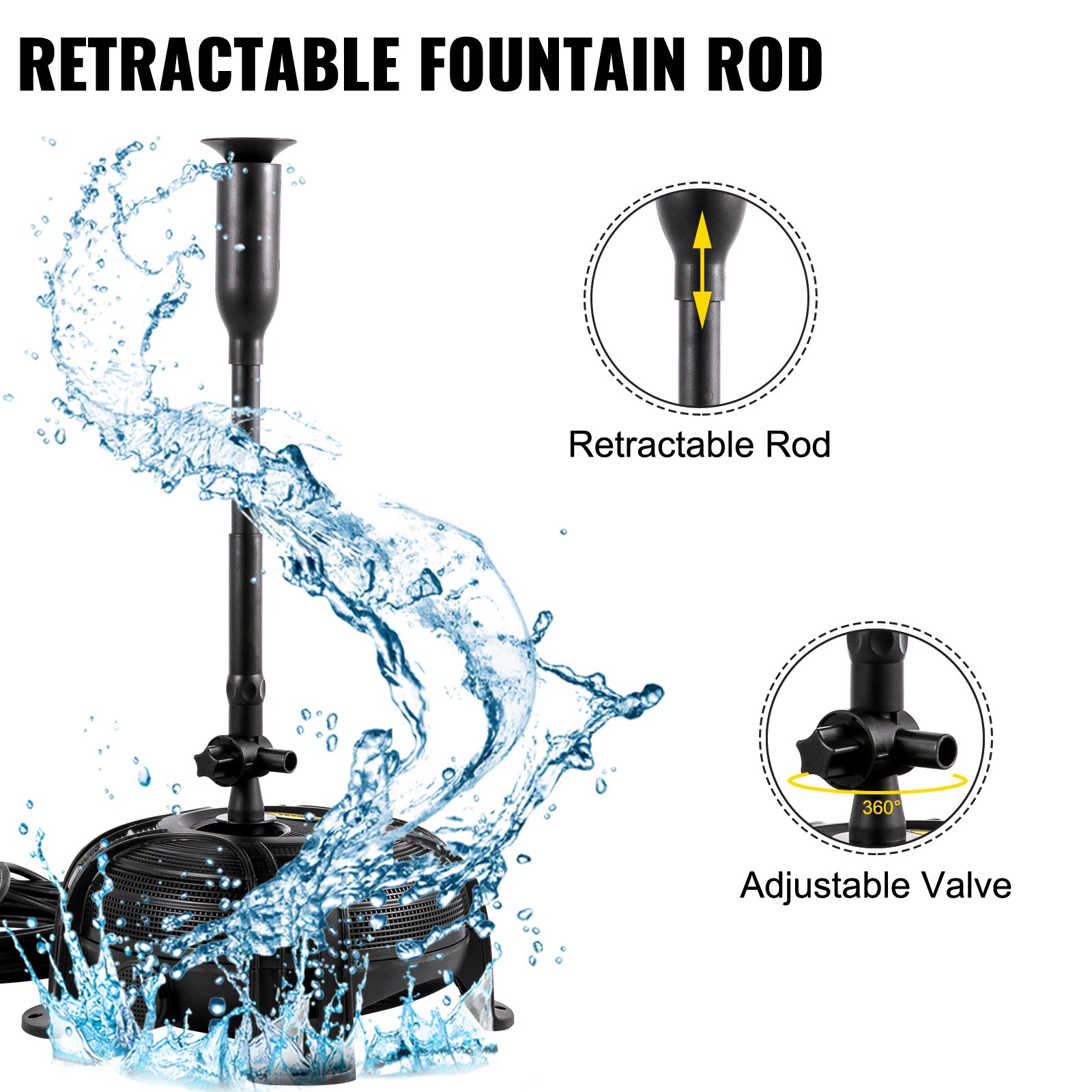 Vevor Vijvers Waterpomp Beeklooppomp Pp En Abs Materiaal 35w Aquarium Waterpomp