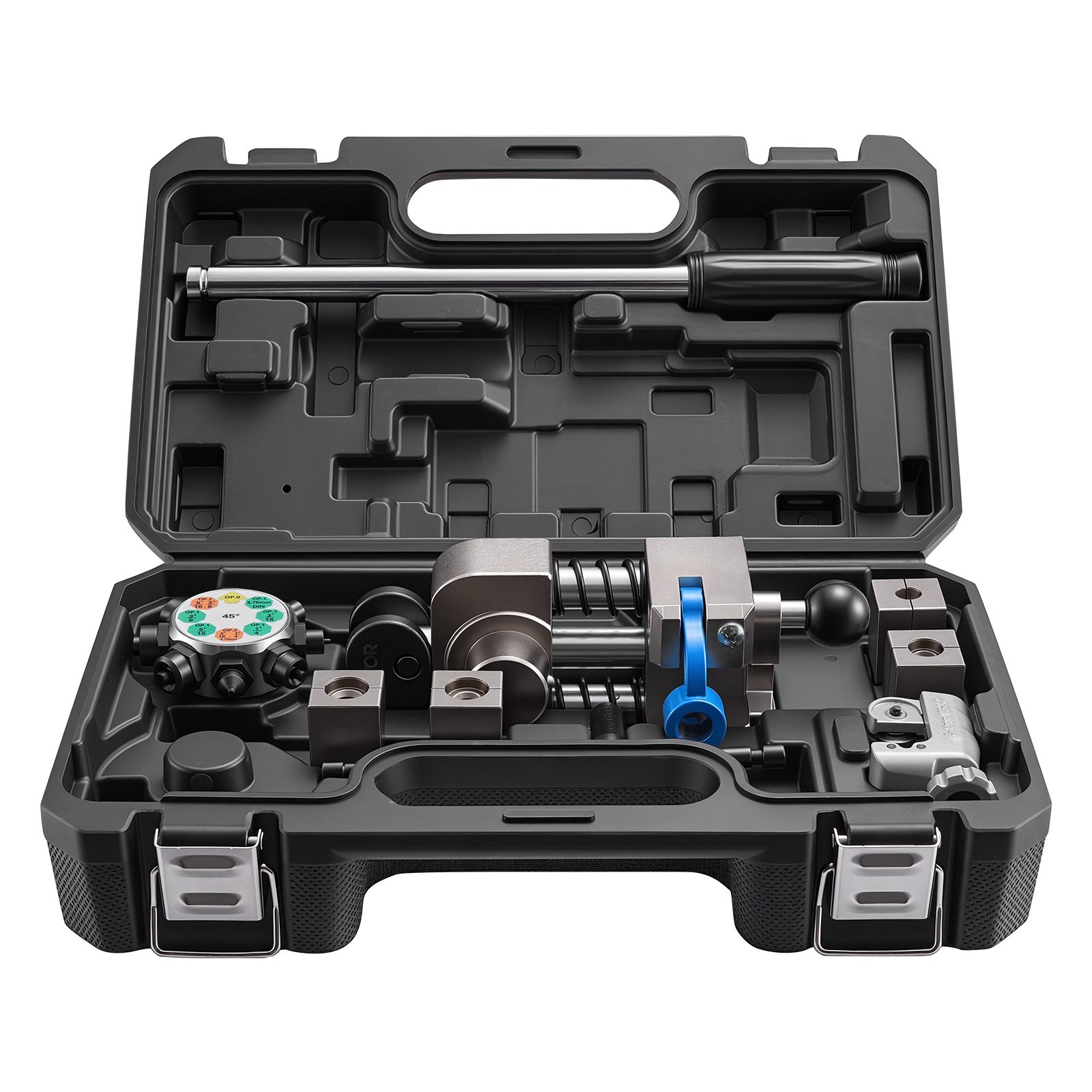 VEVOR Professional Brake Line Flaring Tool, 45 Degree Double Flare Bubble Flare Tool Kit for 3/16", 1/4", 5/16", 3/8" Copper Aluminum Thin Steel Tubes