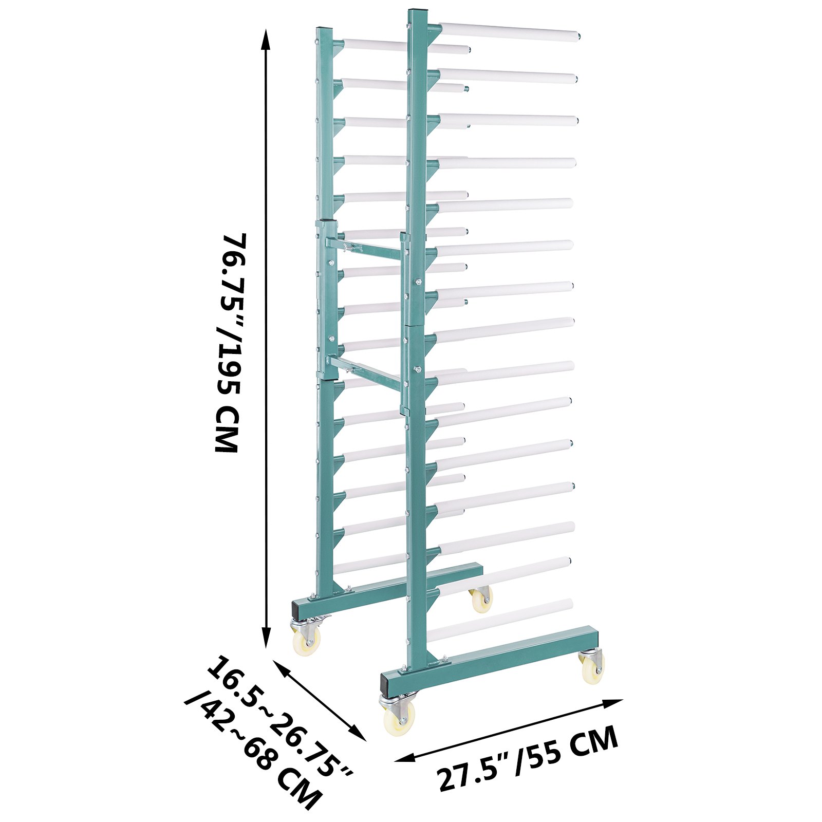Vevor Droogrek Schilderwerk Painting Drying Rack 770 Lbs 15 Paar Armen Groen