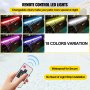 VEVOR Swimming Pool Waterfall Overflow Channel 151 x 11.5 x 8 cm Pool Fountain with Colorful LED Strip Hose Connector Remote Control Corrosion Resistant for Pond Garden Outdoor