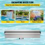 VEVOR Swimming Pool Waterfall Overflow Channel 30 x 11.5 x 8 cm, Stainless Steel Swimming Pool Waterfall Fountain with Colorful LED Strip Hose Connector Remote Control Corrosion Resistant for Pond Pool