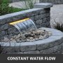 VEVOR Stainless Steel Waterfall Pool Fountain 17.7 x 4.5 x 3.1 Inch Rectangular Pool Fountain with LED Strip Light Constructed Stainless Steel Swimming Pond Waterfall Blade Cascade