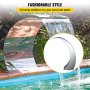 BuoQua Stainless Steel Swimming Pool Fountain 11.8x 23.6 x 17.7 Inch Pool Waterfall Fountain Silver For In Ground Pools Garden Outdoor Waterfalls Sheer Descent Pond Water Feature