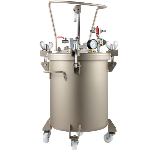 Vevor Verf Druk Pot Pressure Tank Paint Spray Drukvat Gouden Handmatige 20l