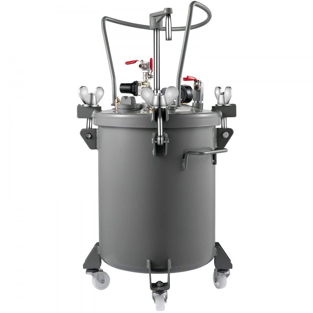 Vevor Verf Druk Pot Pressure Tank Paint Spray Drukvat Zilver Handmatige 20l