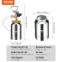 VEVOR drukvat verfcontainer spuitverf drukvat 2 L drukvat, 45 psi verfpistool verfcontainer Φ 38,5 x 12,6 c spuitverf drukvat tank verfcontainer verfspuitpistolen lakken, beitsen