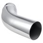 VEVOR uitlaatpijp met hoekstuk (127 mm inlaat, 152 mm uitlaat, 584 mm totale lengte), naar beneden gebogen uitlaatpijp met klem voor vrachtwagens, sedans, sportwagens, SUV's, verchroomd oppervlak