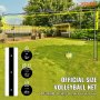 VEVOR Volleyball Net Height-Adjustable Volleyball Net Set, Portable Beach Volleyball Net, Outdoor Volleyball Net, Foldable Volleyball Net with Volleyball & Carry Bag, for Garden, Beach, Lawn, etc.
