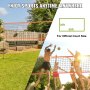VEVOR Volleybalnet In hoogte verstelbare volleybalnetset, 9,7 x 2,4 m Draagbaar strandvolleybalnet, oranje volleybalnet Opvouwbaar volleybalnet met volleybal en draagtas, voor tuin, strand