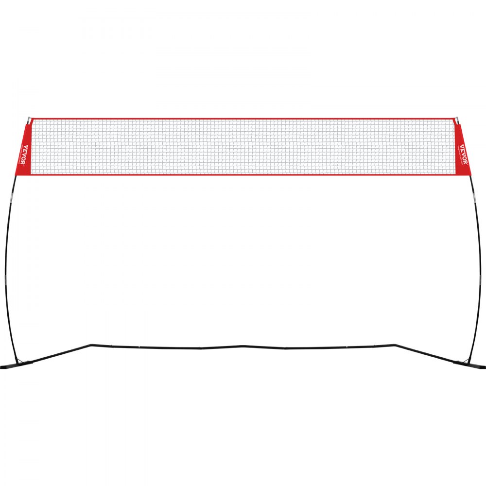 VEVOR Volleybalnet Hoogteverstelbaar Volleybalnet Set, 4,3 x 2,3-2,4 m Draagbaar Beachvolleybalnet, Opvouwbaar Volleybalnet met Volleybal & Draagtas, voor Tuin, Strand