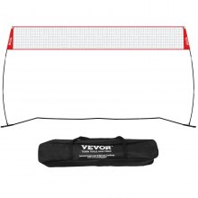 VEVOR Volleyball Net Height-Adjustable Volleyball Net Set, 4.3 x 2.3-2.4 m Portable Beach Volleyball Net, Volleyball Net Foldable Volleyball Net with Volleyball & Carry Bag, for Garden, Beach