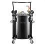 VEVOR drukvat, 20 liter stalen druktank met 2 aansluitingen (EU/AU) voor thuisgebruik, doe-het-zelfprojecten, kunstprojecten, container met grote diameter en 4 wielen