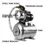 Vevor Shallow Well Jet Pump With Tank, Jet Pomp Met 1200 W 22 L, 230 V / 50 Hz