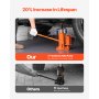 VEVOR Luchthydraulische vloerkrik 12 t Pneumatische hydraulische krik met 265-505 mm hefbereik en handpomp, voor pick-uptrucks, campers, autoreparaties, industriële techniek