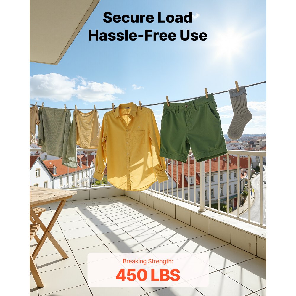 VEVOR 2 mm Wire Rope Kit, 35.1 m Length, 304 Stainless Steel Wire Cable, 2 kN Breaking Strength, 7 x 7 Strands Construction, Steel Cable for Deck Railing System, Garden Trellis, String Lights