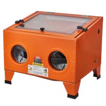 VEVOR 25 Gallon Sandblasting Cabinet, 40-120 PSI Portable Tabletop Sandblasting Cabinet, Heavy Duty Steel Sandblaster with Blast Gun and 4 Ceramic Nozzles for Paint, Stain and Rust Removal