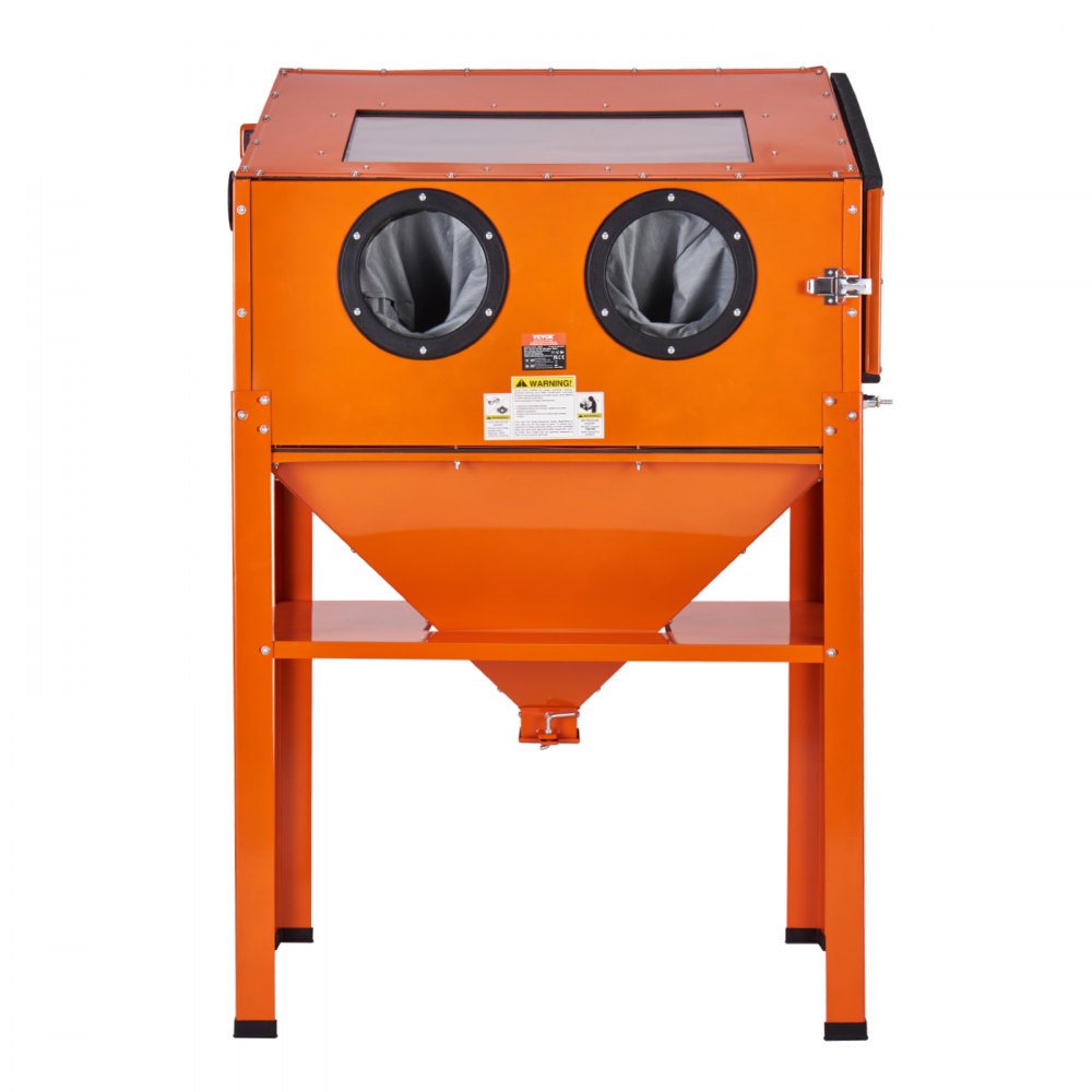VEVOR 60-Gallon zandstraalcabine, 40-120 PSI zandstraalcabine met standaard, robuuste stalen zandstraalmachine met straalpistool en 4 keramische spuitmonden voor het verwijderen van verf, vlekken en roest