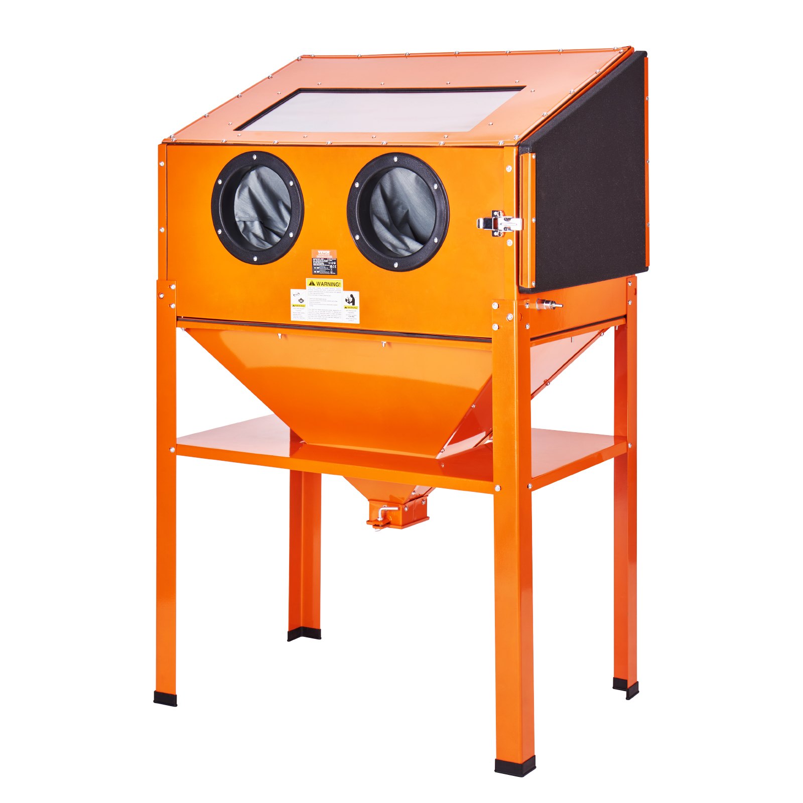 VEVOR 60-Gallon zandstraalcabine, 40-120 PSI zandstraalcabine met standaard, robuuste stalen zandstraalmachine met straalpistool en 4 keramische spuitmonden voor het verwijderen van verf, vlekken en roest