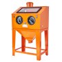 VEVOR 90 Gallon Sandblasting Cabinet with 1.8 Gallon Dust Collection System 40-120 PSI Sandblasting Cabinet with Stand Heavy Duty Sandblaster with Blast Gun and 4 Nozzles for Paint and Rust Removal
