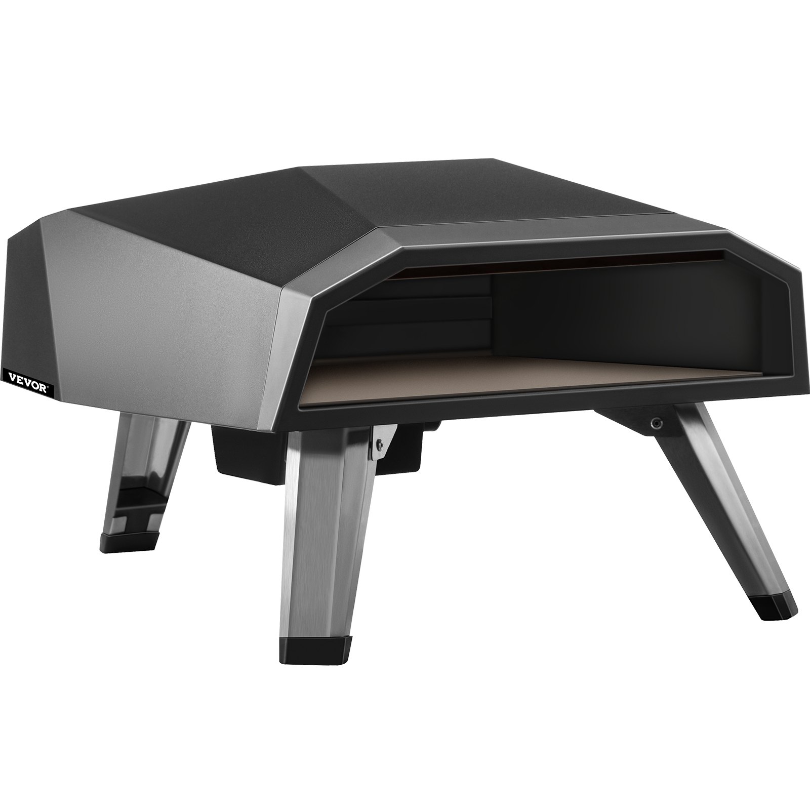 VEVOR Draagbare Pizzaoven Buiten 644,6 x 400 x 311 mm Roestvrijstalen Pizzaoven 12 inch Gas Pizzaoven met Complete Accessoires Geschikt voor Buiten Kamperen, Wandelen en Barbecueën in de Achtertuin