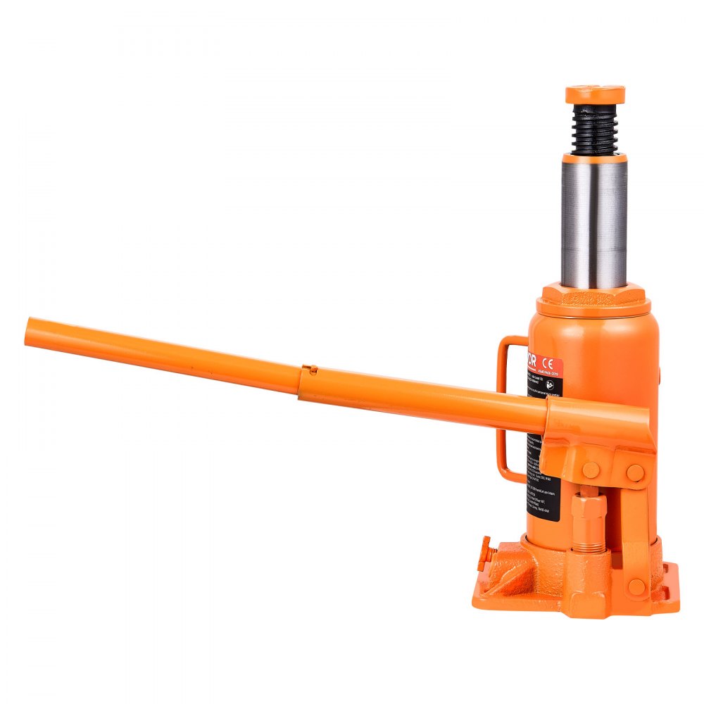 VEVOR Hydraulic Bottle Jack, 12 Ton (26455.5 lbs) Capacity, 8.1-15.7 Inch Lifting Range, Heavy Duty Welded Bottle Jack for Car, SUV, Pickup, Auto Repair, House Lift and Agricultural Equipment, Orange