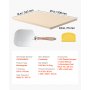 VEVOR Pizzasteen Baksteen 508 x 355 mm, rechthoekige cordieriet pizzasteen, extra grote steenplaat met schraper & schep, 1,5 cm dik, hittebestendig, voor keuken oven brood bakken pizza bakken