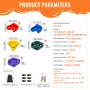 VEVOR Ninja Tree Climbing Kit, 12 Tree Climbing Holds, 6 Ratchet Straps, and a Climbing Ladder, Climbing Rocks for Kids and Adults Climber, Various Colors and Shapes, for Outdoor Ninja Warrior