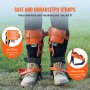 VEVOR Tree Climbing Spikes, 1 Pair Alloy Steel Climbing Spurs, 350lbs Load Capacity Tree Climbing Gear with Straps and Spike Protectors, Arborist Equipment for Climbers, Hunting, Fruit Picking, Orange