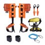 VEVOR Boomklimspikes Set, 1 paar klimsporen van gelegeerd staal met veiligheidskoord en veiligheidsgordel, draagvermogen van 159 kg, boomklimuitrusting, boomverzorgingsuitrusting voor klimmers, fruit plukken, oranje