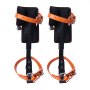 VEVOR Boomklimspikes Set, 1 paar klimsporen van gelegeerd staal met veiligheidskoord en veiligheidsgordel, draagvermogen van 159 kg, boomklimuitrusting, boomverzorgingsuitrusting voor klimmers, fruit plukken, oranje