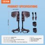 VEVOR Tree Climbing Spikes, 1 Pair Alloy Steel Climbing Spurs, 350lbs Load Capacity Tree Climbing Gear with Straps and Spike Protectors, Arborist Equipment for Climbers, Hunting, Fruit Picking, Brown