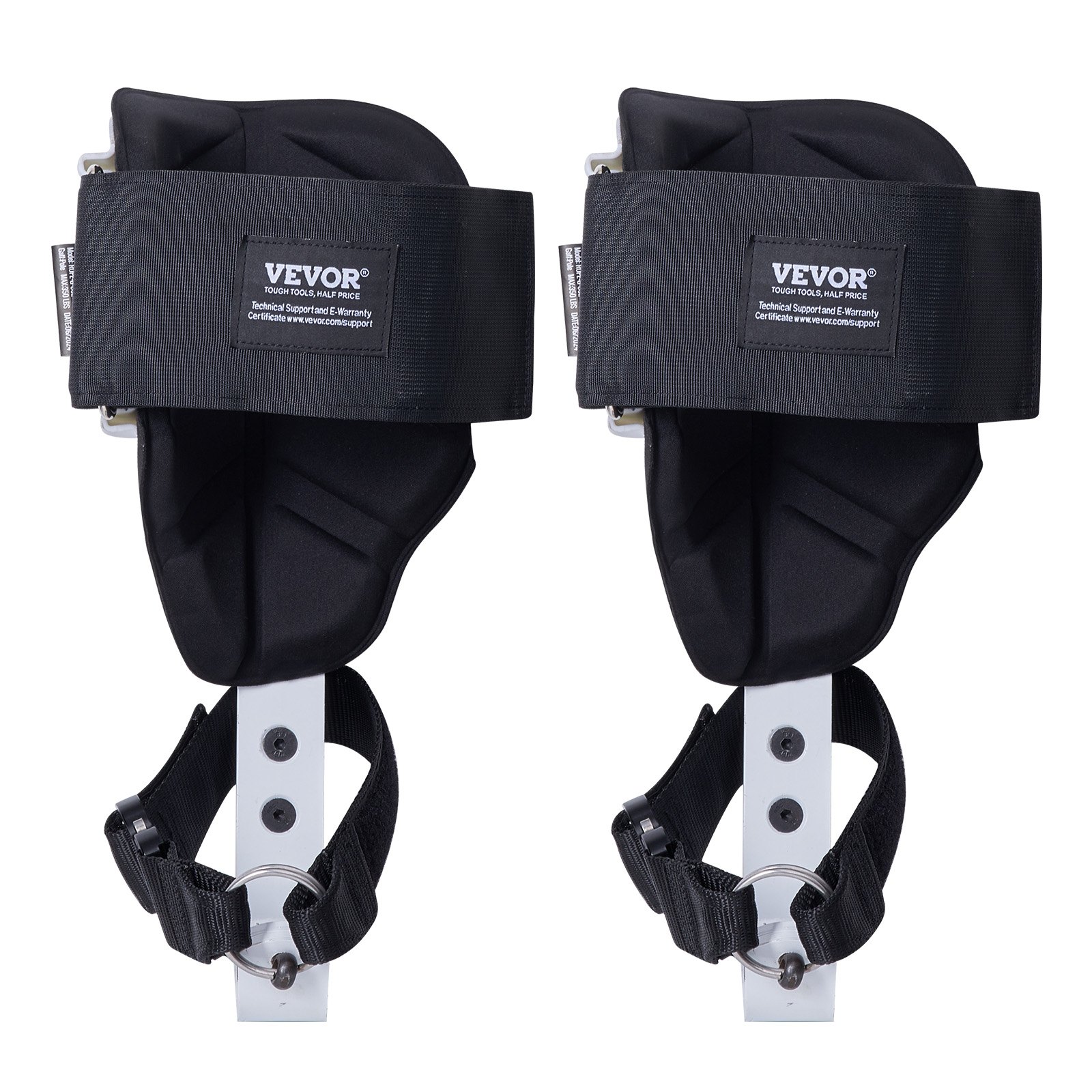 VEVOR Tree Climbing Spikes, 1 Pair Aluminum Climbing Spurs, 350lbs Load Capacity Tree Climbing Gear with Straps and Spike Protectors, Arborist Equipment for Climbers, Hunting, Fruit Picking, White