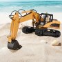 VEVOR Remote Control Excavator Toy, 15 Channel, 3 in 1 Remote Control Digger with Metal Shovel, 1:14 Scale RC Excavator with Light & Sound, Full Functional Construction Vehicles for Kids, 2 Batteries