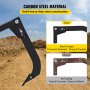 VEVOR hitch mounted ripper: black-coated carbon steel vs. rusty uncoated ripper.