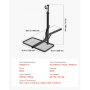 VEVOR Wildlift, hertenlift met trekhaak en hefsysteemplatform, capaciteit 136 kg, wildlift met lier met 5,08 cm ontvanger, 360 graden draaibare as en opvouwbaar, 1440 x 900 x 1310 mm